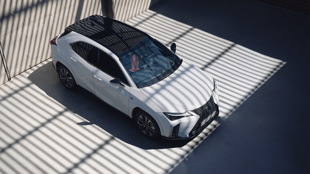 Lexus UX 250h aus der Vogelpersektive